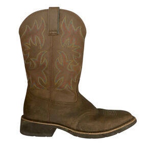 Ariat Dedilah Cowgirl Boots Brown Leather Round Up Square Toe Western Size 10